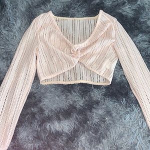 Super cute light pink crochet top